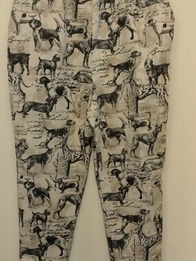 Dog Pattern Skinny Pants